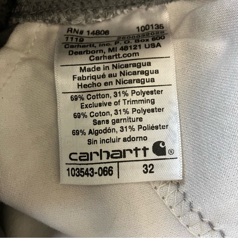 Men’s Carhartt Gray Relaxed Fit Rip Stop Force Broxton Cargo Shorts size 32 - Picture 6 of 7